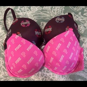 2 Victoria secret Pink push up bra